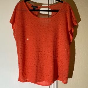 💕 AGB SEQUIN SHIMMER BLOUSE SIZE XL 💖